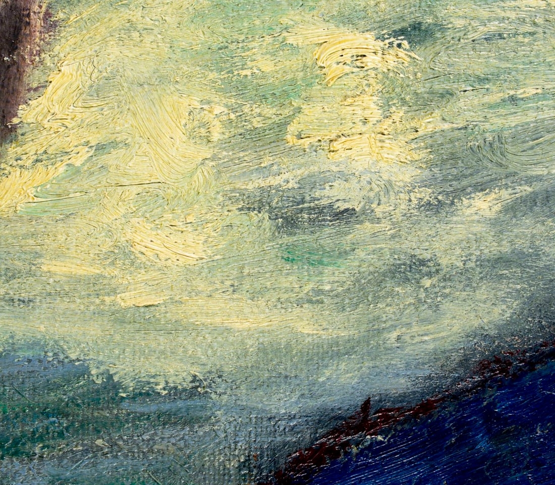 Artwork by Joseph Biel, Fisherman at Work on Dock, Made of Oil On Canvas