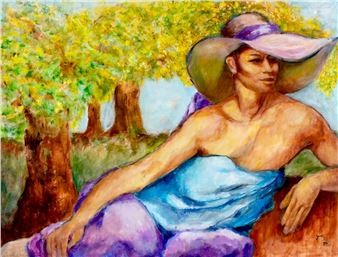 Woman in Lilac Hat - Thelma Thal