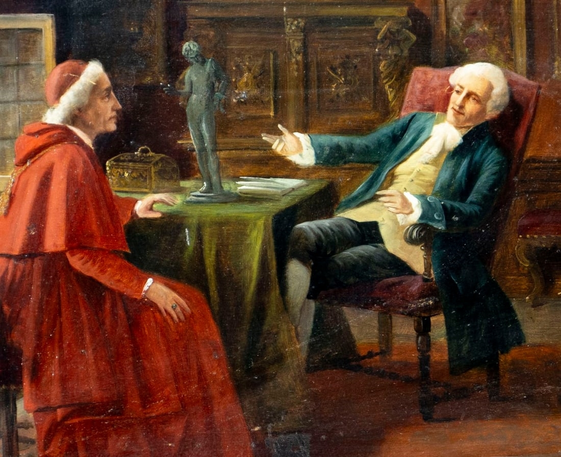 Artwork by August Hermann Knoop, Interior Scene, Made of Oil On Board