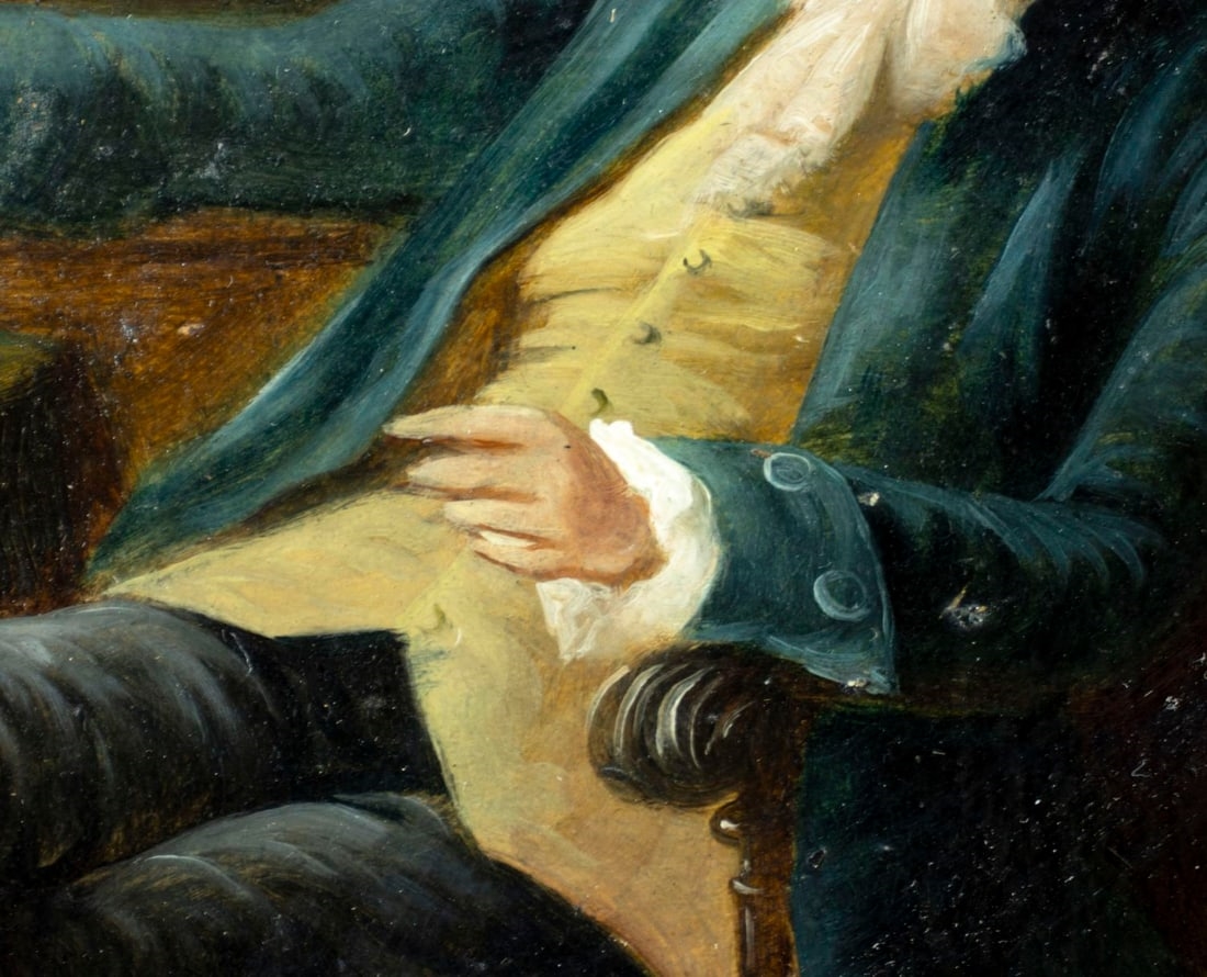 Artwork by August Hermann Knoop, Interior Scene, Made of Oil On Board