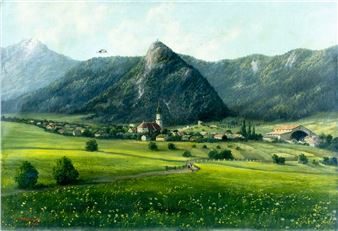 Mountain Village Landscape
