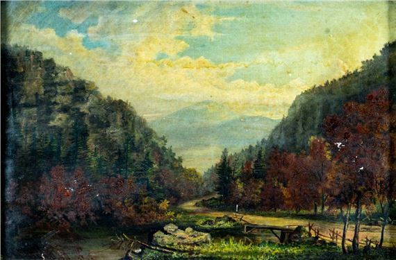 Autumn Landscape - American School, 19th Century