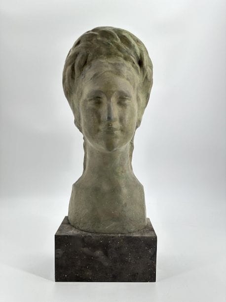 George Van de Voorde | Female face with braided hair | MutualArt