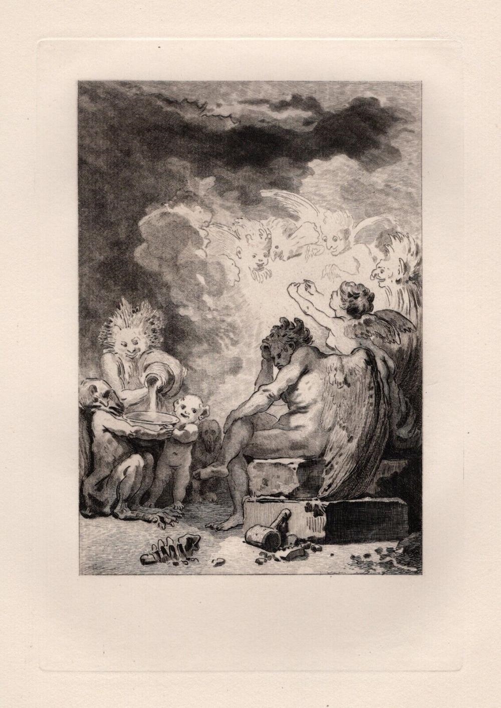 Artwork by Jean-Honoré Fragonard, IMPOSSIBLE CHOICES, Made of Etching On Laid Paper
