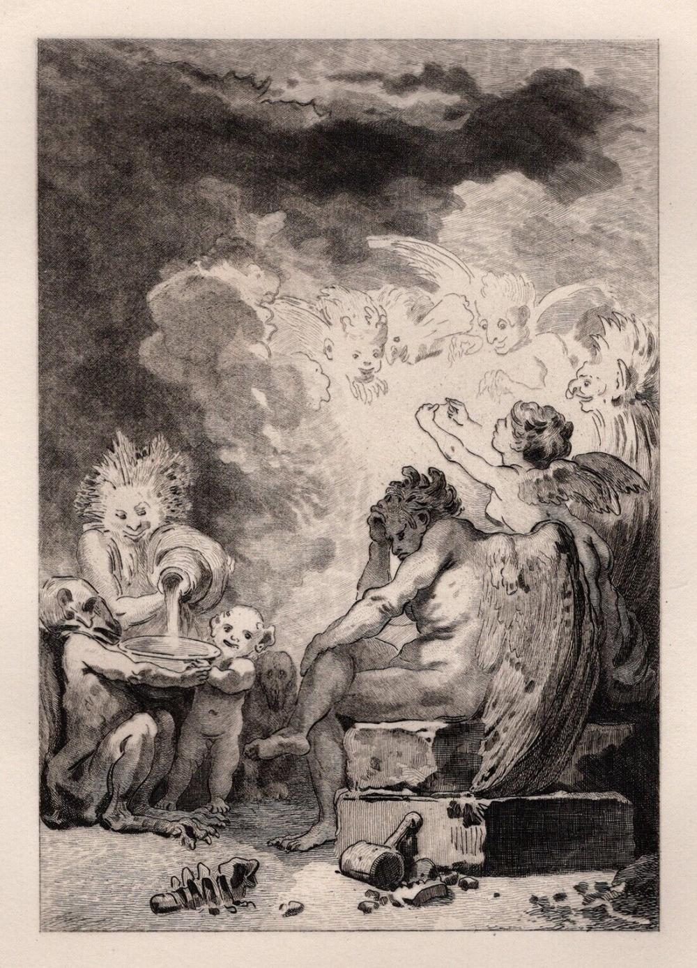 Artwork by Jean-Honoré Fragonard, IMPOSSIBLE CHOICES, Made of Etching On Laid Paper