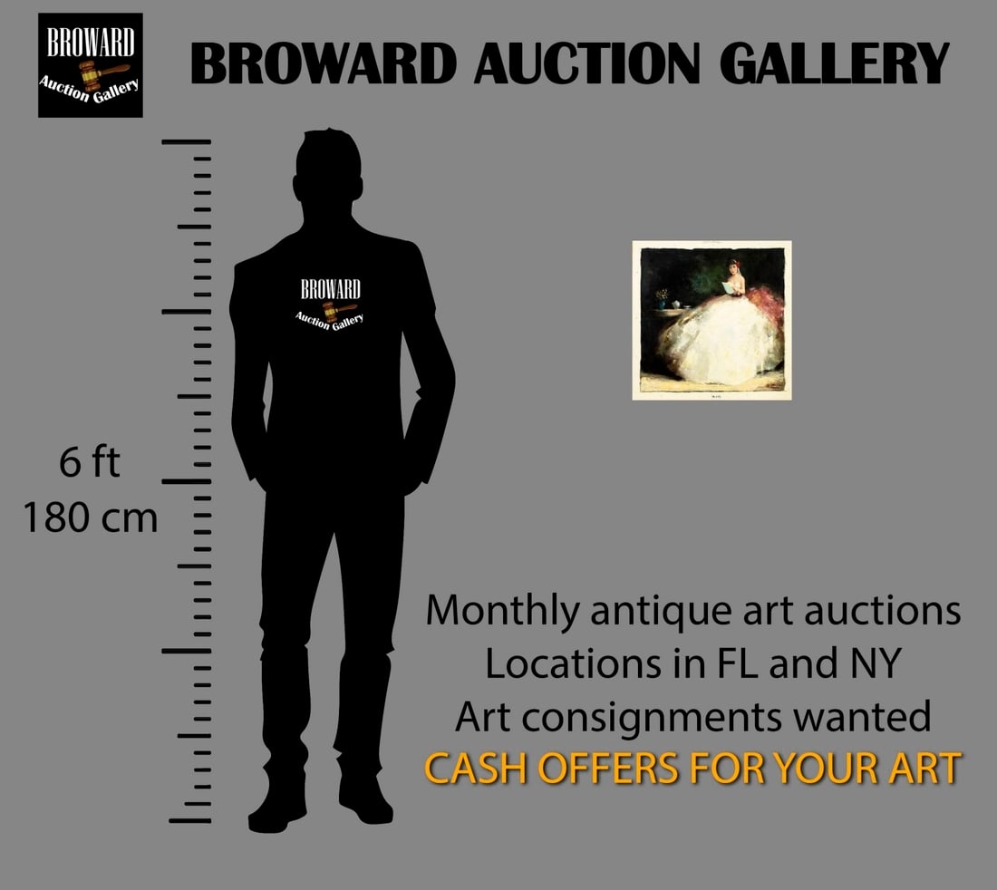 Artwork by European School, 20th Century, Woman Reading Letter, Made of Oil On Canvas