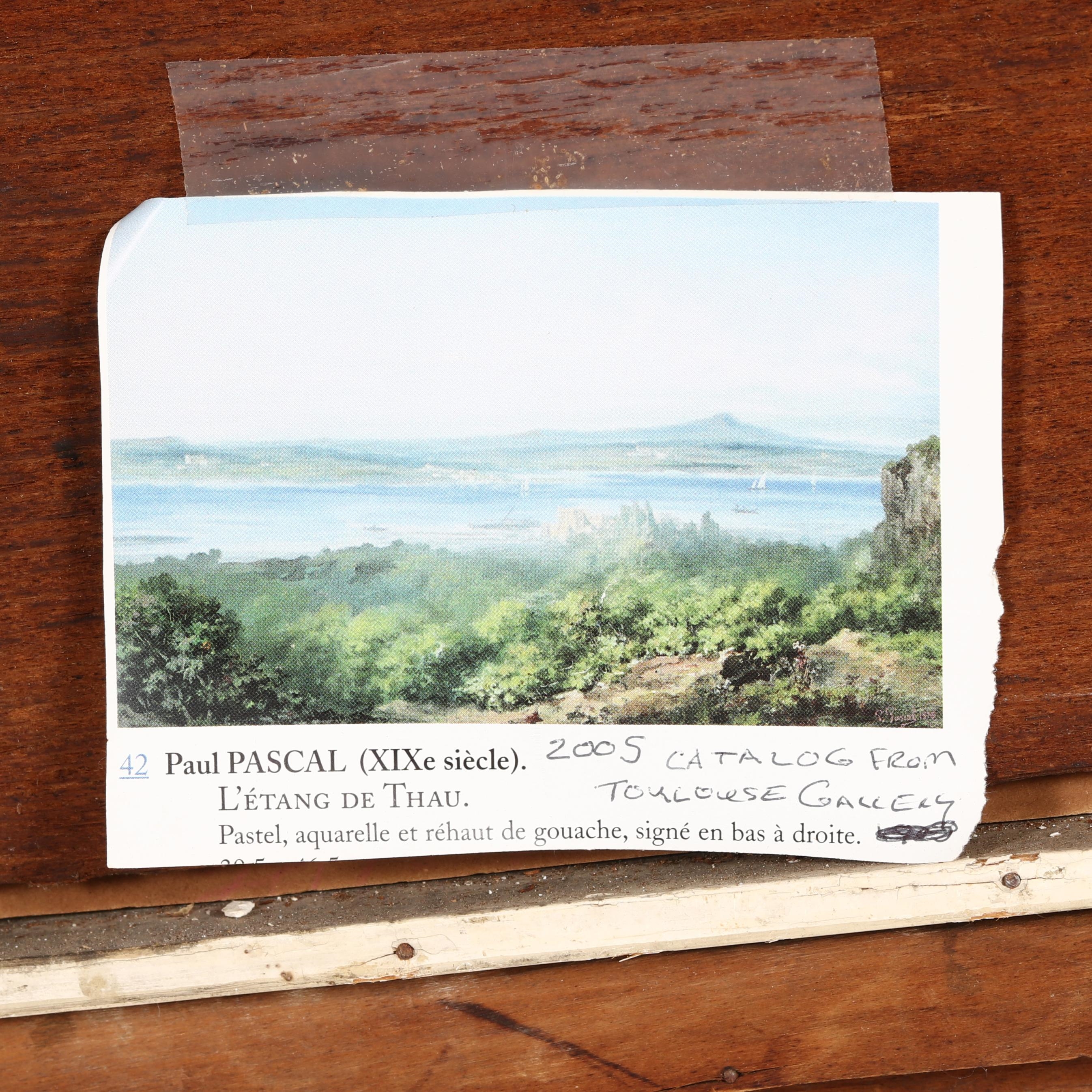 Artwork by Paul Pascal, Camel Riders at Sunset, Made of Gouache On Paper