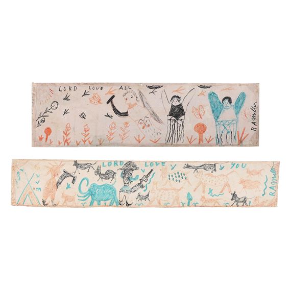 R.A. Miller | Two Folk Art Tin Panels (Late 20th Century) | MutualArt