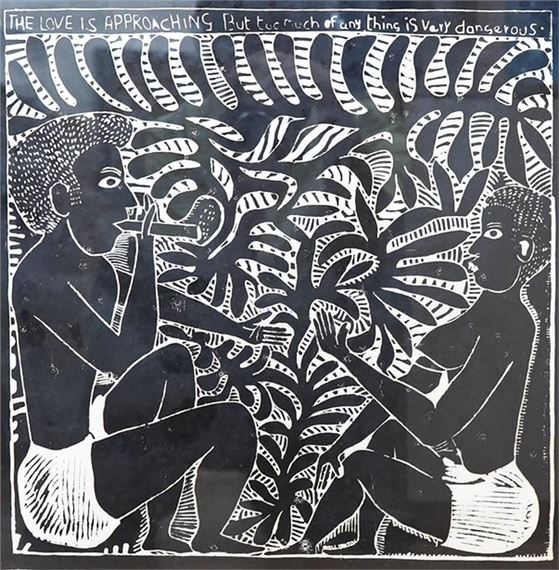 The love is approaching but too much of anything is very dangerous - John Ndevasia Muafangejo