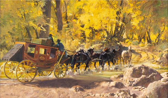 Oleg Stavrowsky (American, 1927-2020) Easy Crossing by Oleg Stavrowsky