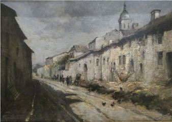 Vue de village - Antoine Flachat
