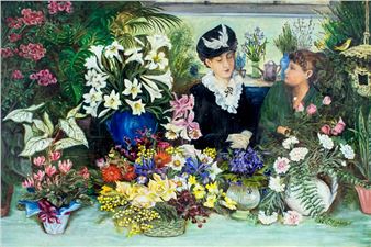 Flower Seller - European School, 20th Century