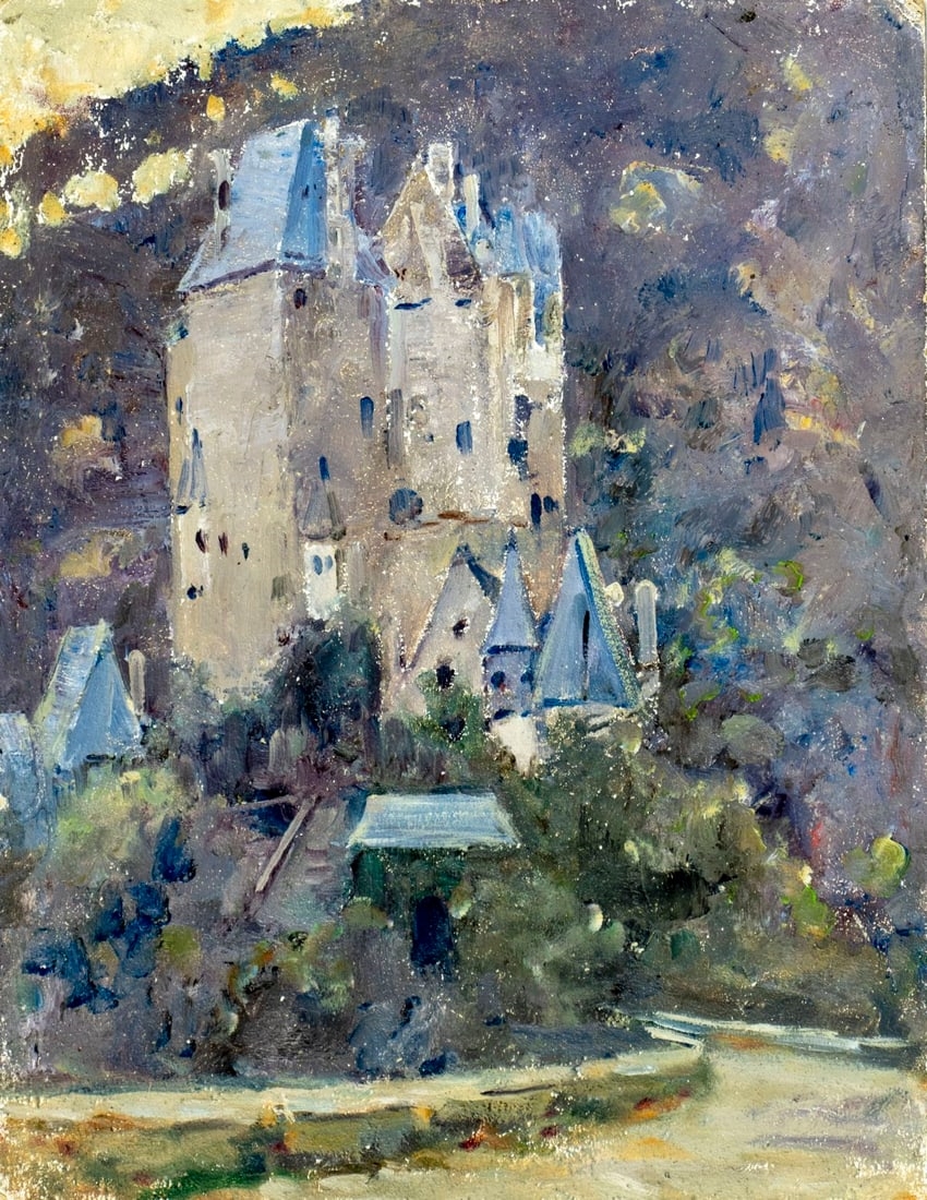 Artwork by Robert van Vorst Sewell, Castle Landscape, Made of Oil On Board