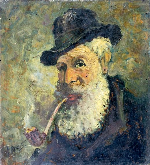 Portrait of Rabbi with Pipe
