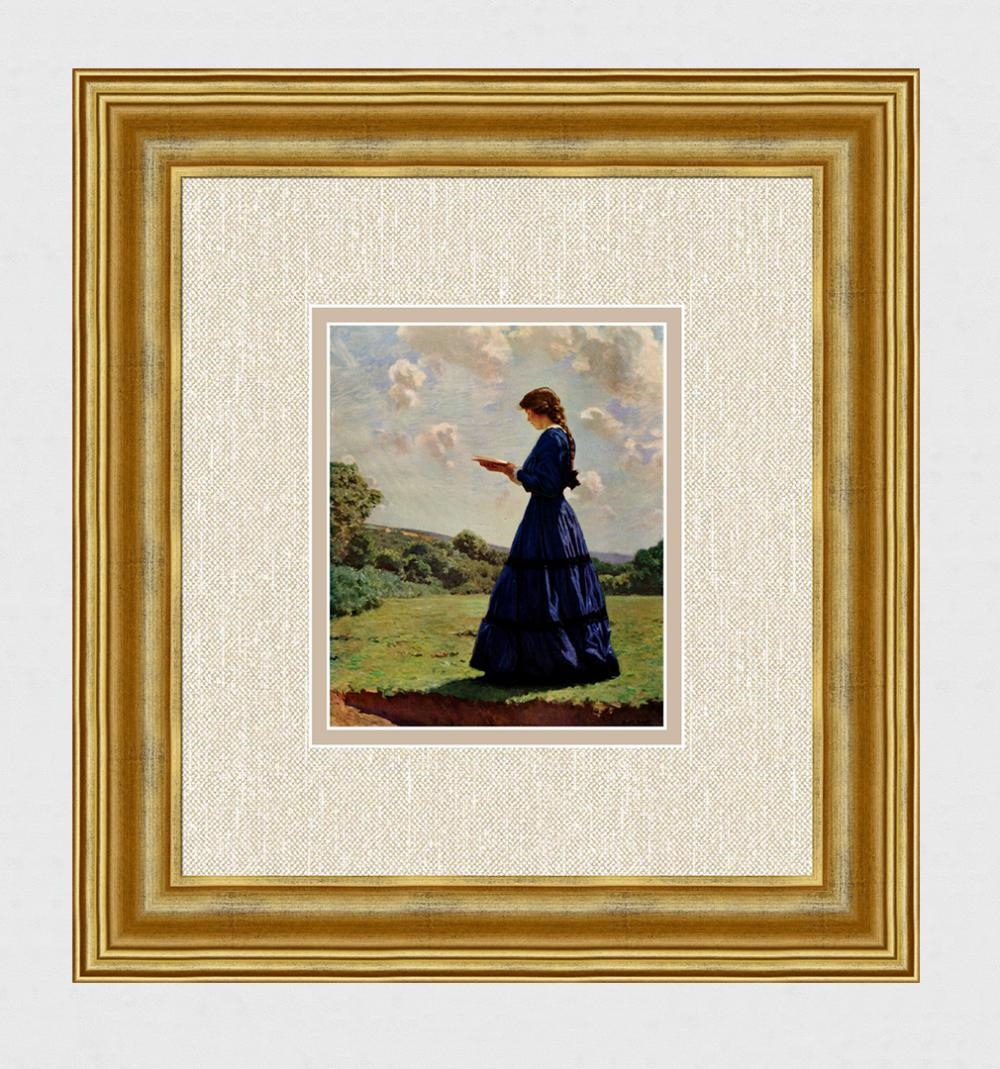 Artwork by Harold Knight, The Young Reader, Made of Antique Color Print On Wove Paper