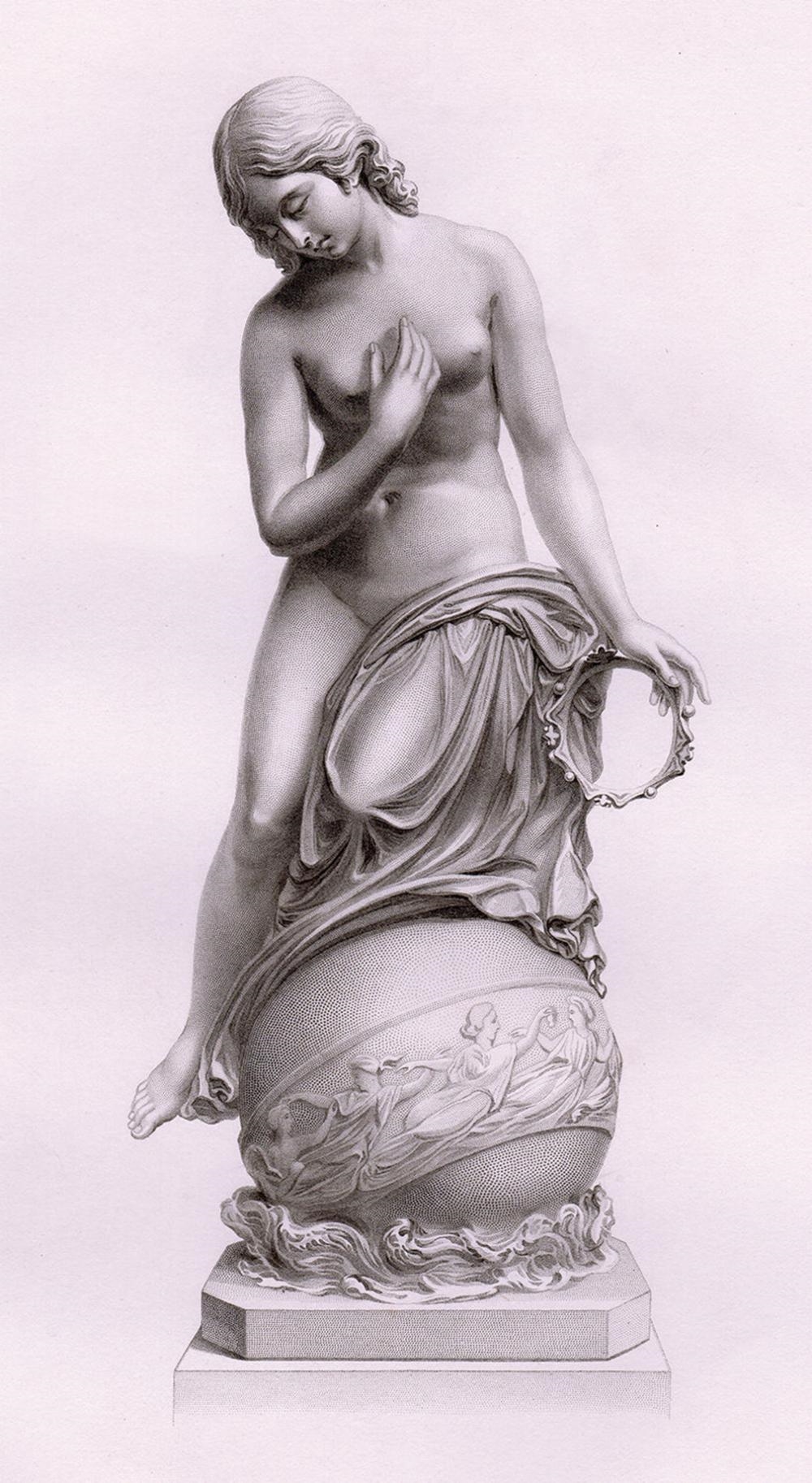 Artwork by John Graham Lough, The Lost Pleiad, Made of Antique Engraving On Wove Paper