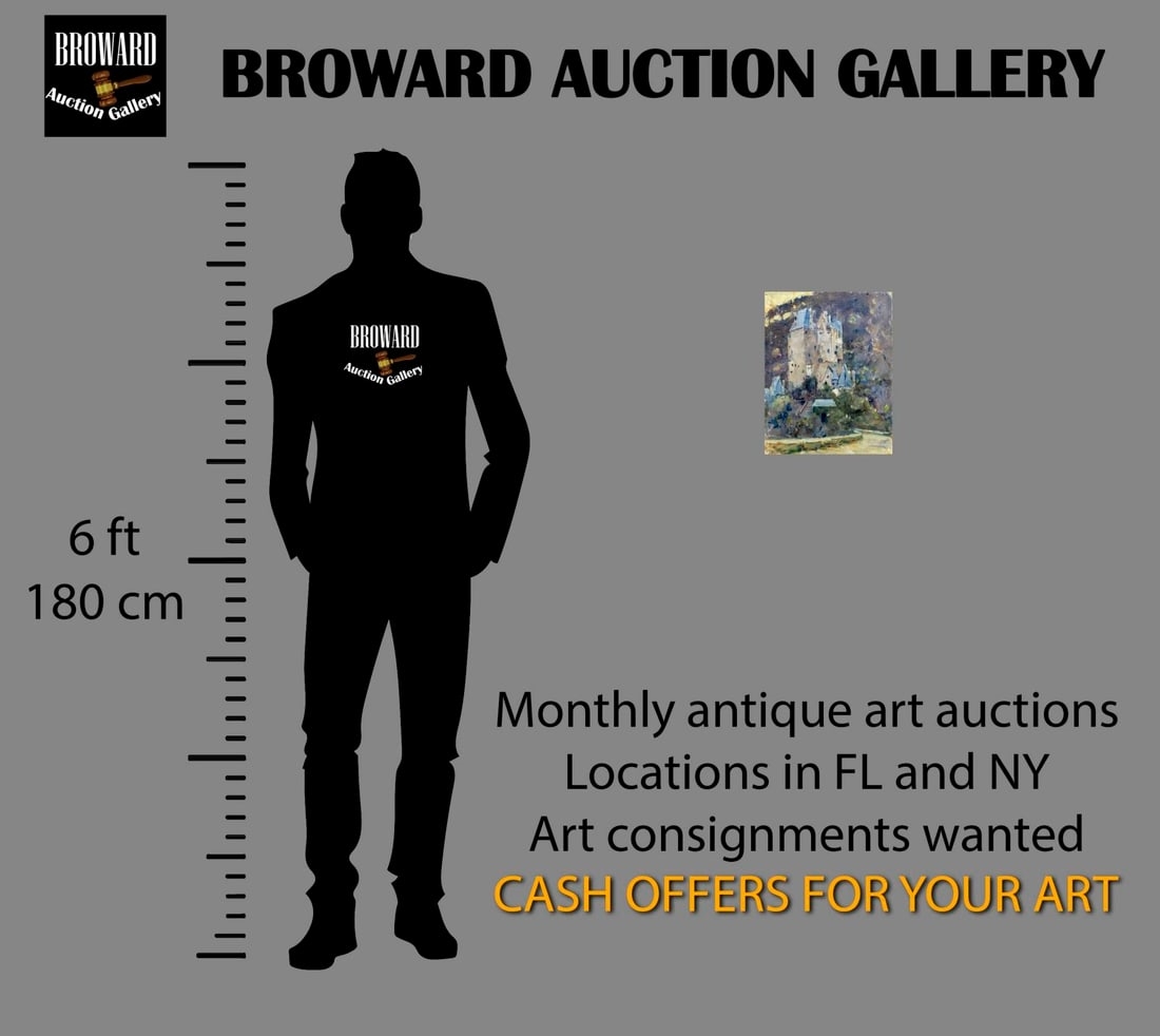 Artwork by Robert van Vorst Sewell, Castle Landscape, Made of Oil On Board