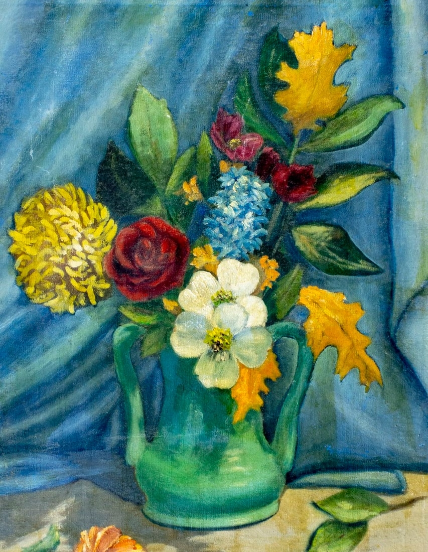 Paul J Harding | Still Life with Vase of Flowers (1954) | MutualArt