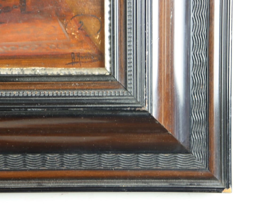 Artwork by August Hermann Knoop, Interior Scene, Made of Oil On Board