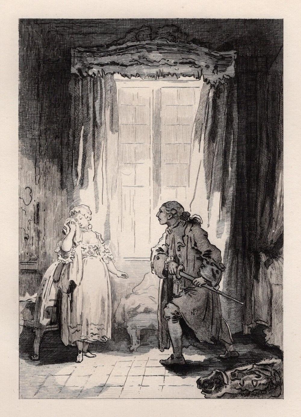 Artwork by Jean-Honoré Fragonard, Le Faiseur d'Oreilles, Made of Etching On Laid Paper
