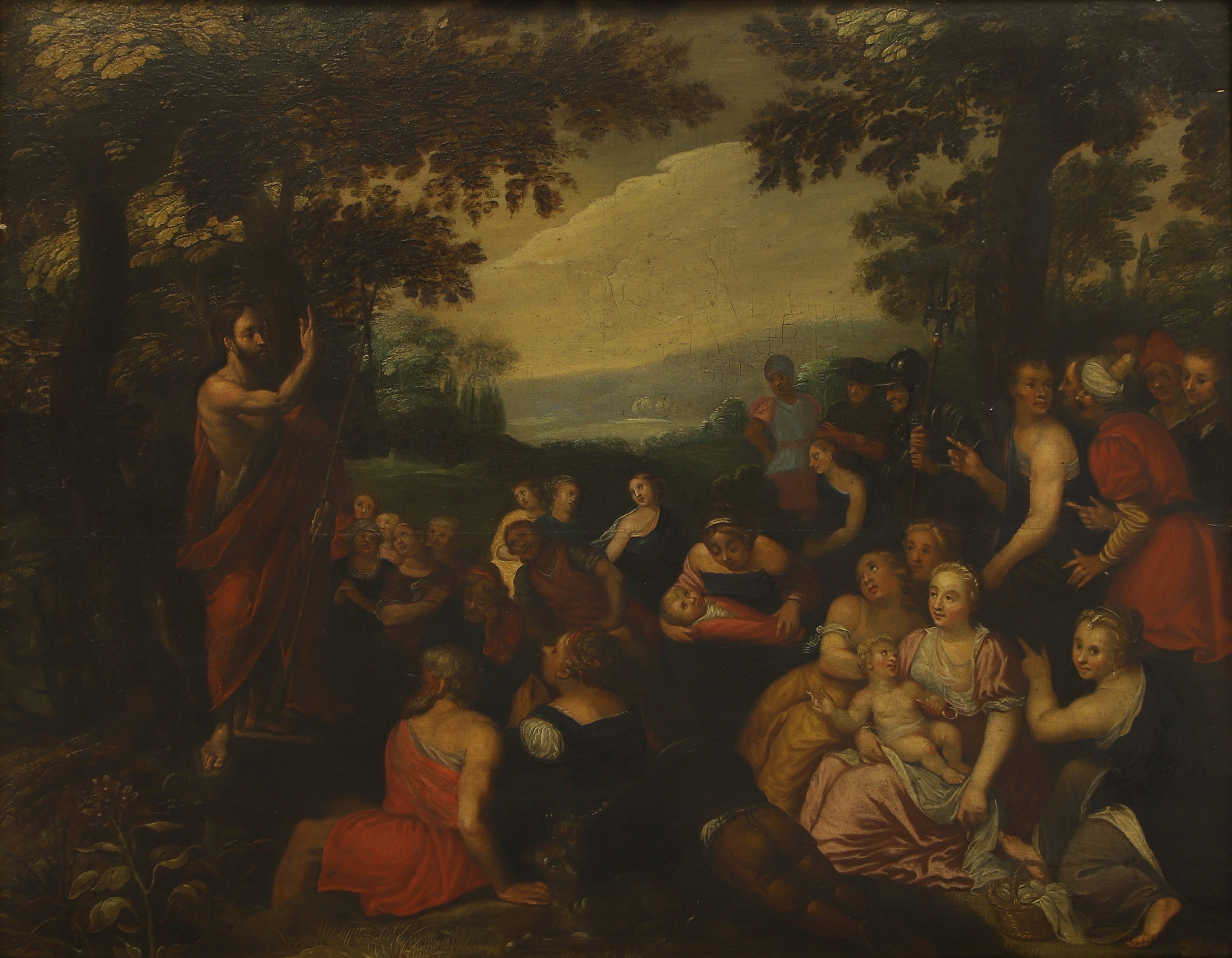 Artwork by Otto van Veen, St John the Baptist preaching in the wilderness, Made of Oil On Panel
