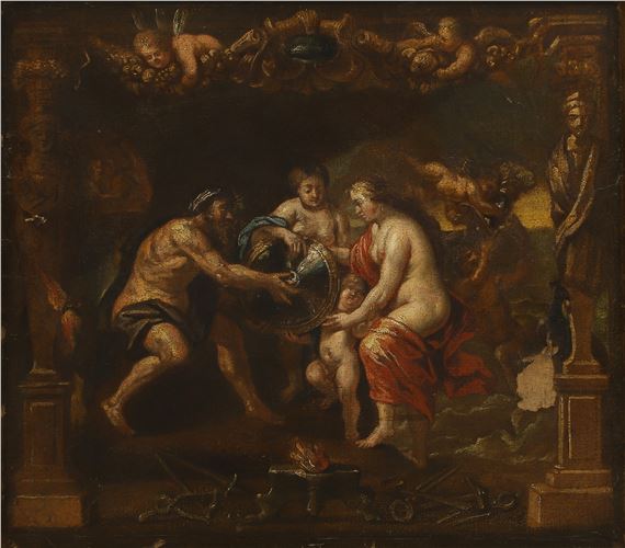 Thetis receiving the Arms of Achilles from Vulcan - Peter Paul Rubens