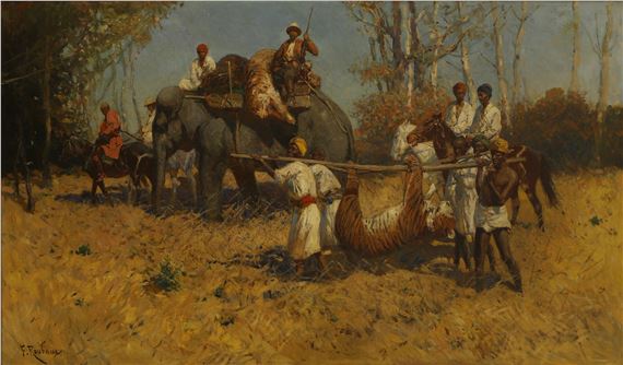 The tiger hunt - Frants Alekseevich Rubo