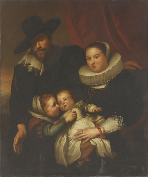 Portrait of the painter Cornelis de Vos and his wife Suzanna Cock with their two eldest children Magdalena and Jan-Baptist - Anthony van Dyck