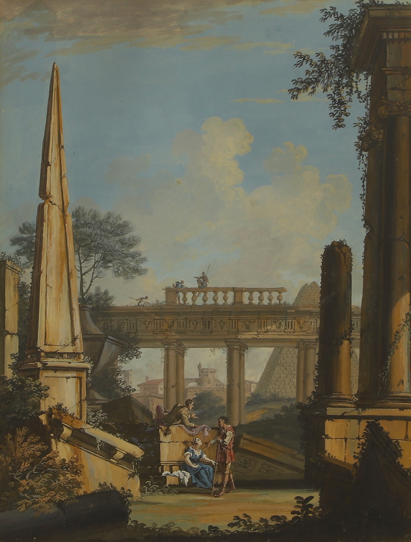 Marco Ricci | An architectural capriccio with figures | MutualArt