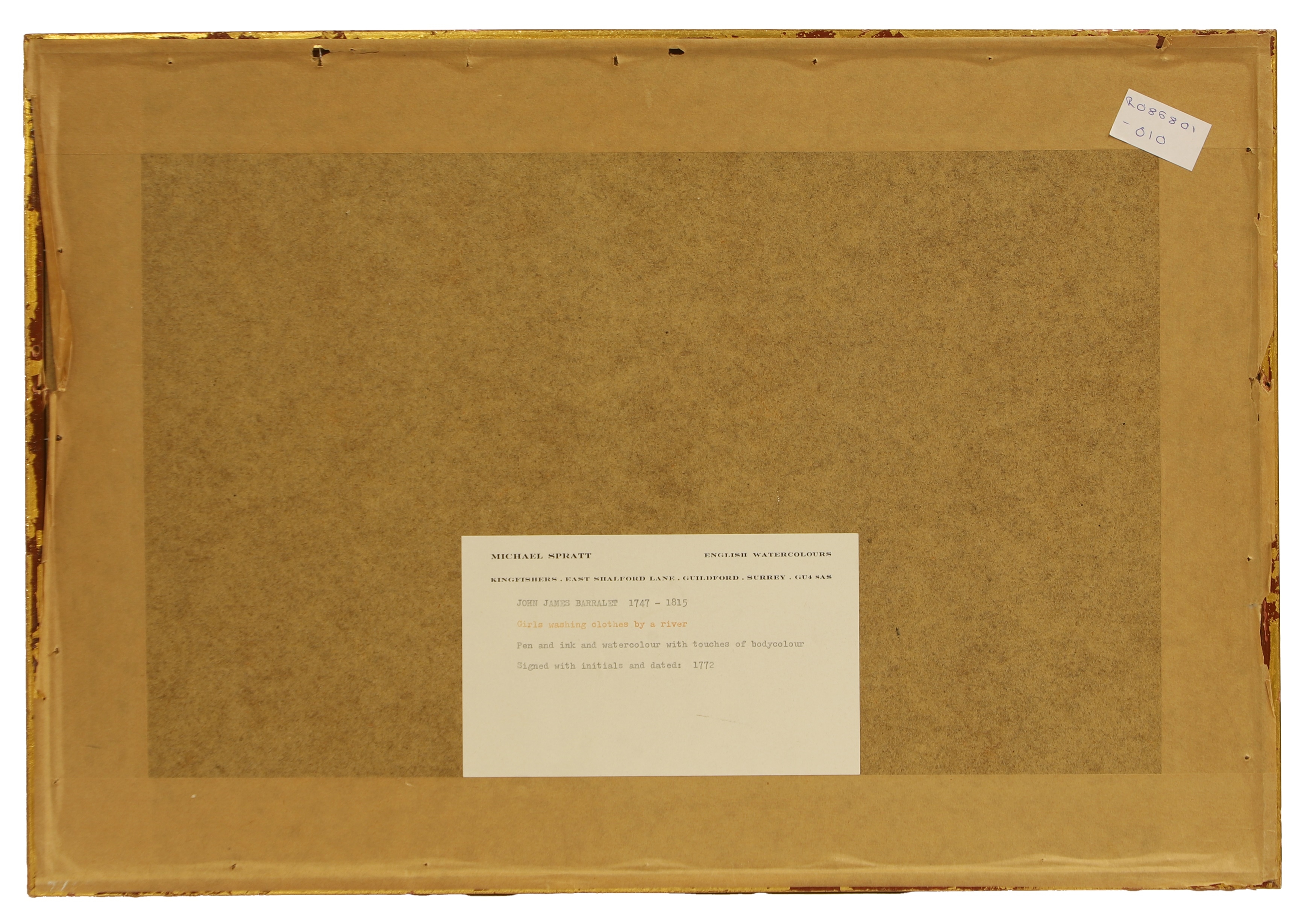 Artwork by John James Barralet, Women washing clothes by a river, Made of Pen And Ink And Watercolour