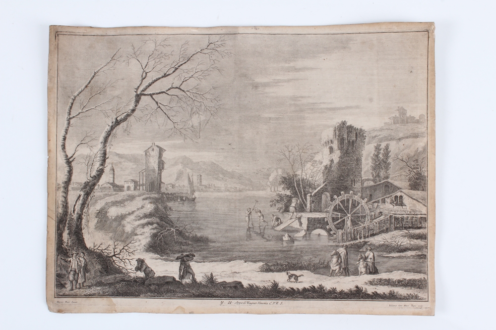 Artwork by Marco Ricci, Appo G. Wagner Venezia C.P.E.S, Made of copperplate engraving