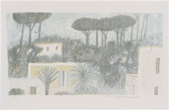 Häuser in Ischia; Venedig, Kanal mit Segelboot; - Max Peiffer Watenphul