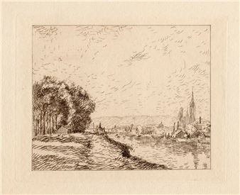 Vue de Rouen - Camille Pissarro