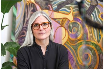 Emma Talbot transforms Arnolfini with monumental silk paintings and urgent existential art