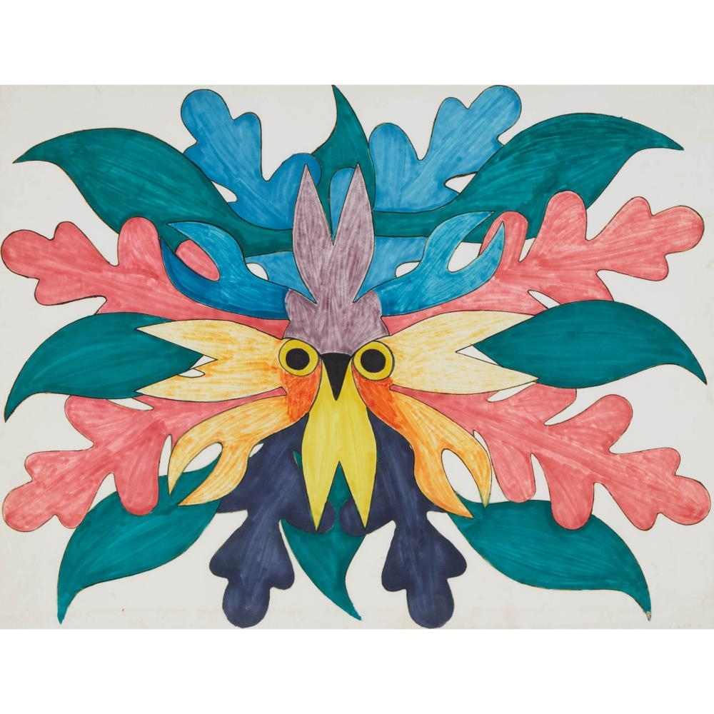 Artwork by Kenojuak Ashevak, OWL, Made of Felt Tip On Paper