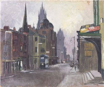 City Street at Night - Kenneth Cozens