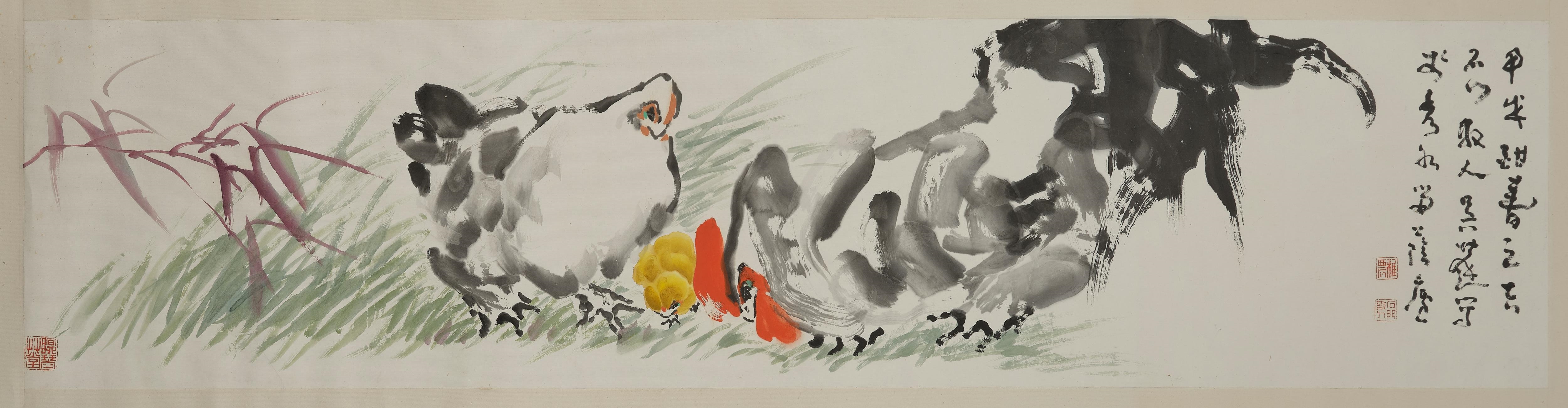 Artwork by Wu Peng, May Spring brings blessing, Made of Black Ink And Colours On Paper