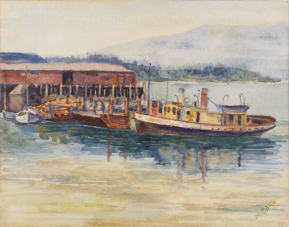 Mooring Tugboats (Stanley Park by Emily Carr, circa 1909