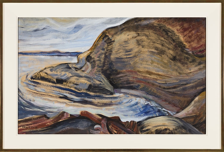 Artwork by Emily Carr, Strait of Juan de Fuca, BC, Made of Oil On Paper On Board