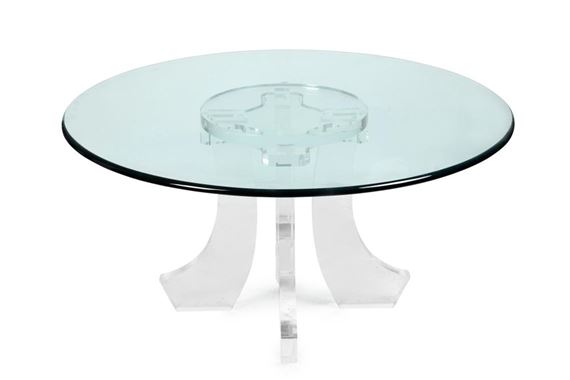 lucite and glass dining table - Jeffrey Bigelow