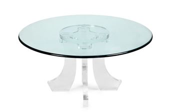 lucite and glass dining table - Jeffrey Bigelow