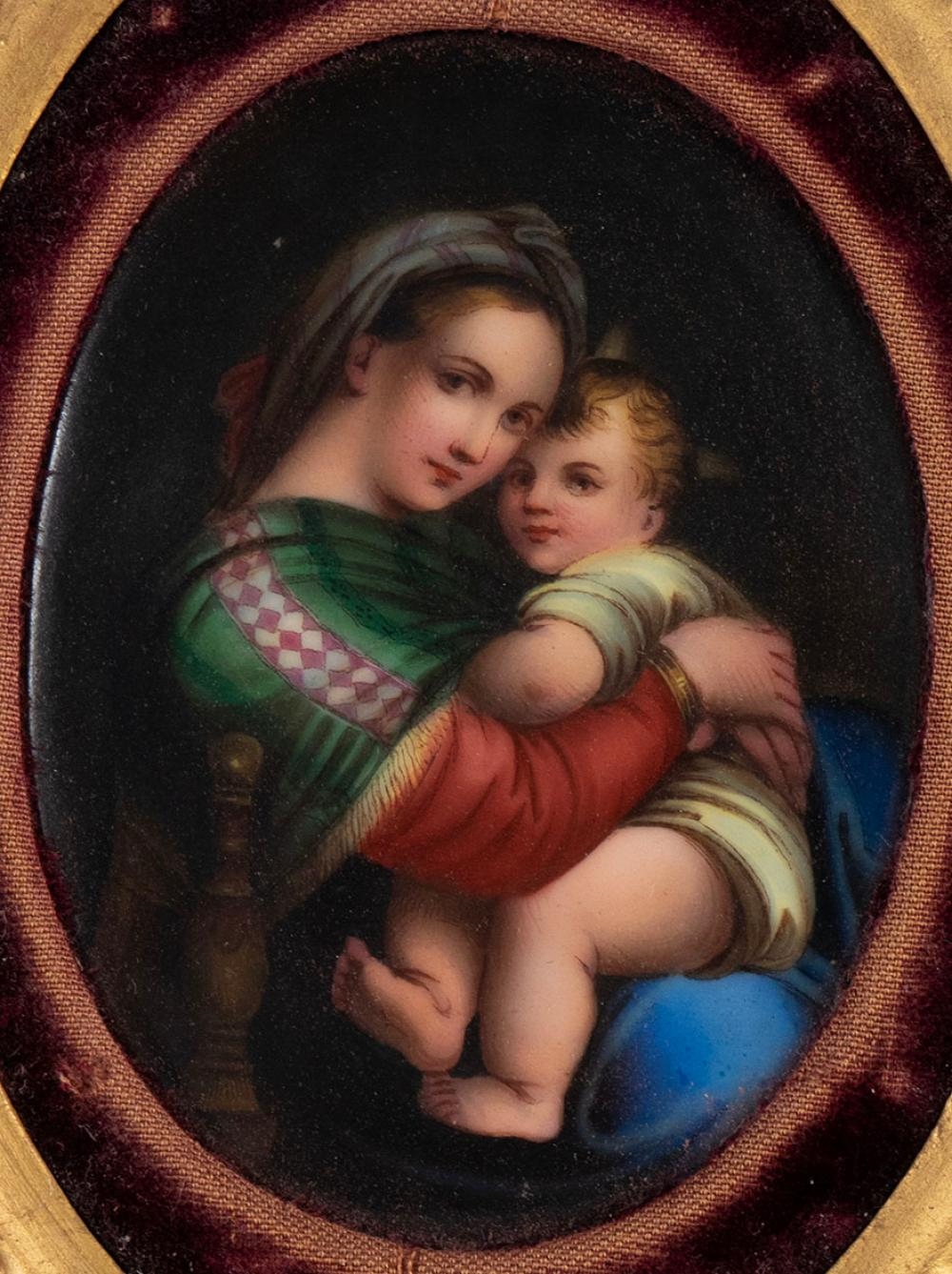 Raffaello Sanzio | PORCELAIN PLAQUE OF MADONNA AND CHILD (19th Century ...