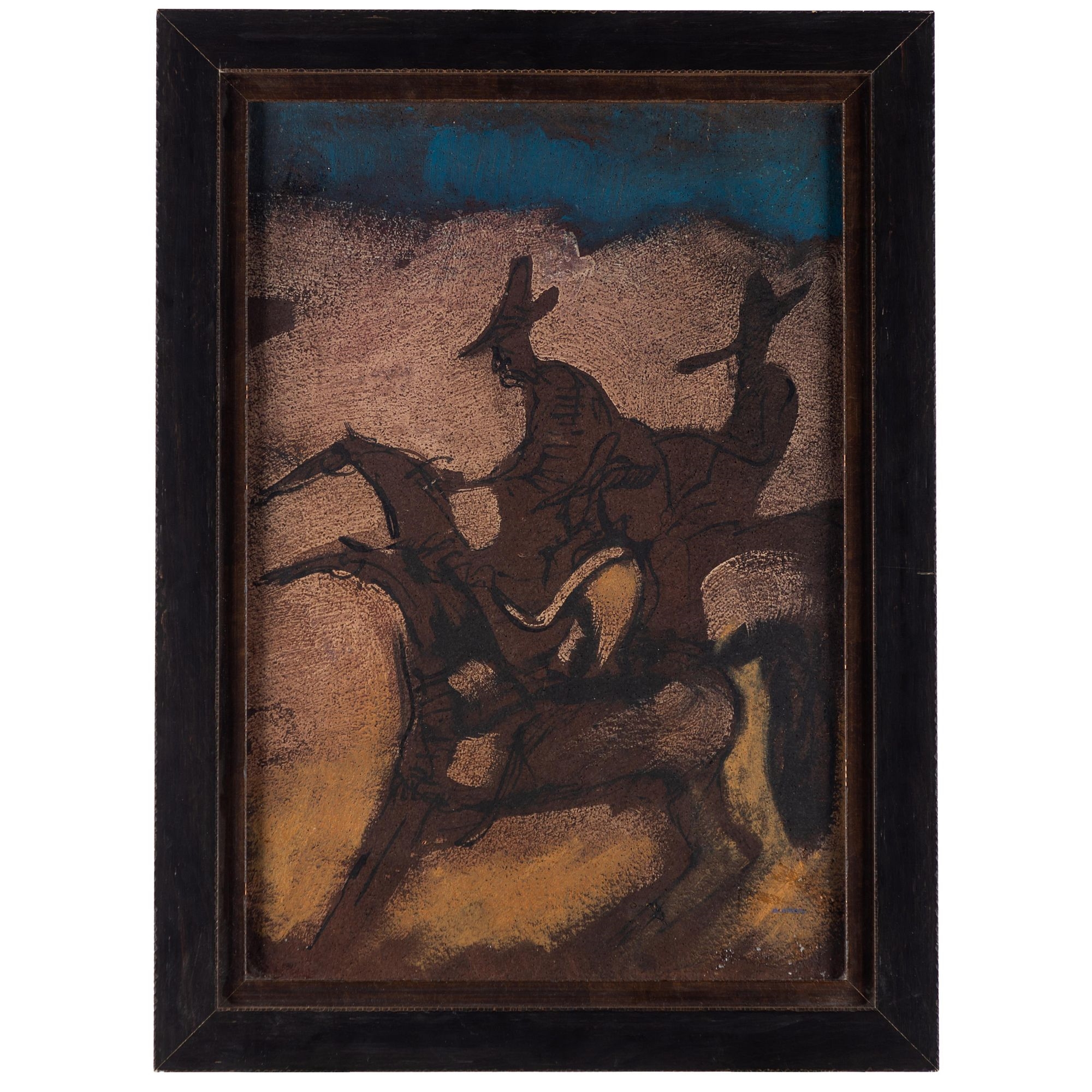 Artwork by Gilberto Aceves Navarro, Vaqueros, Made of Oil On Board