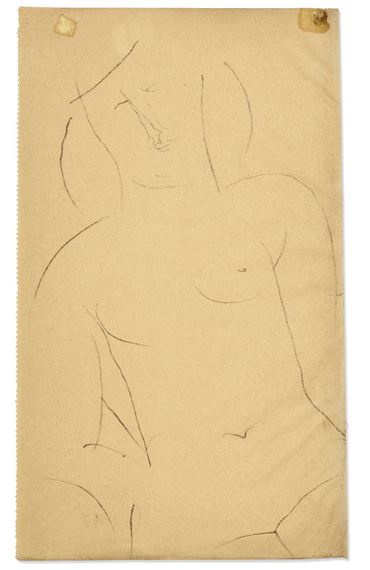 Esquisse de tête de femme - Amedeo Modigliani