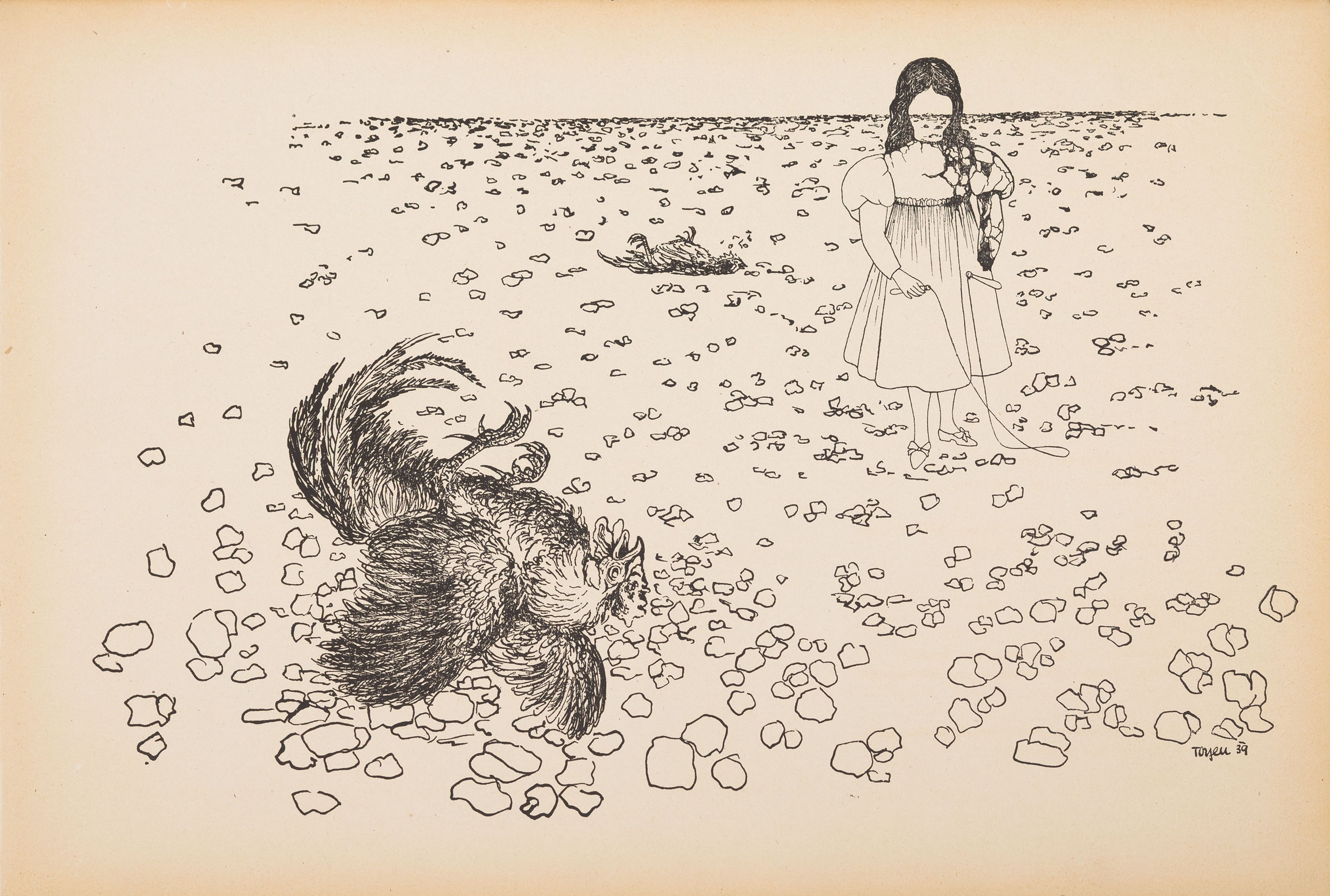 Artwork by Toyen, Shooting Range, Made of Hand-Coloured Zincographs On Paper