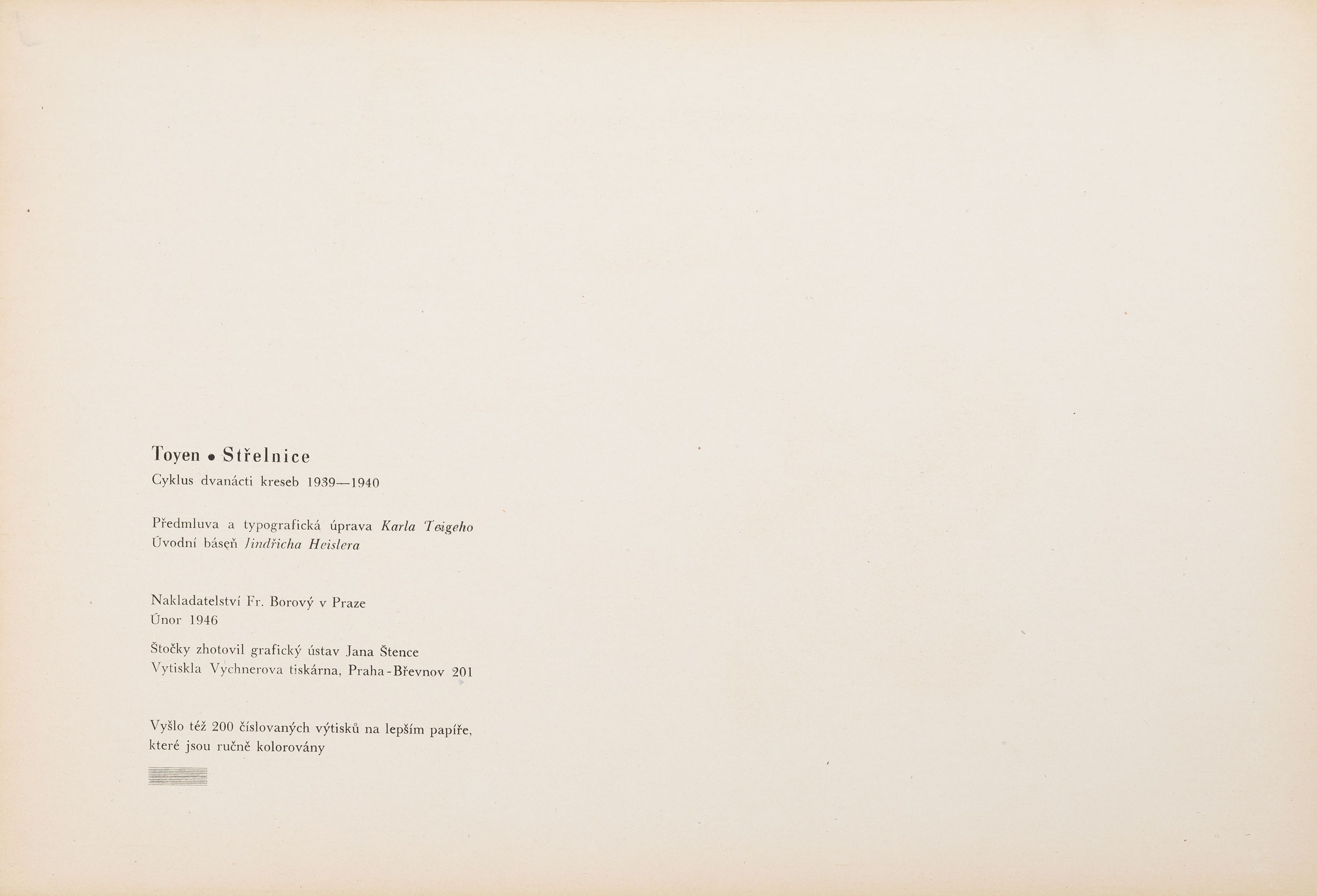 Artwork by Toyen, Shooting Range, Made of Hand-Coloured Zincographs On Paper