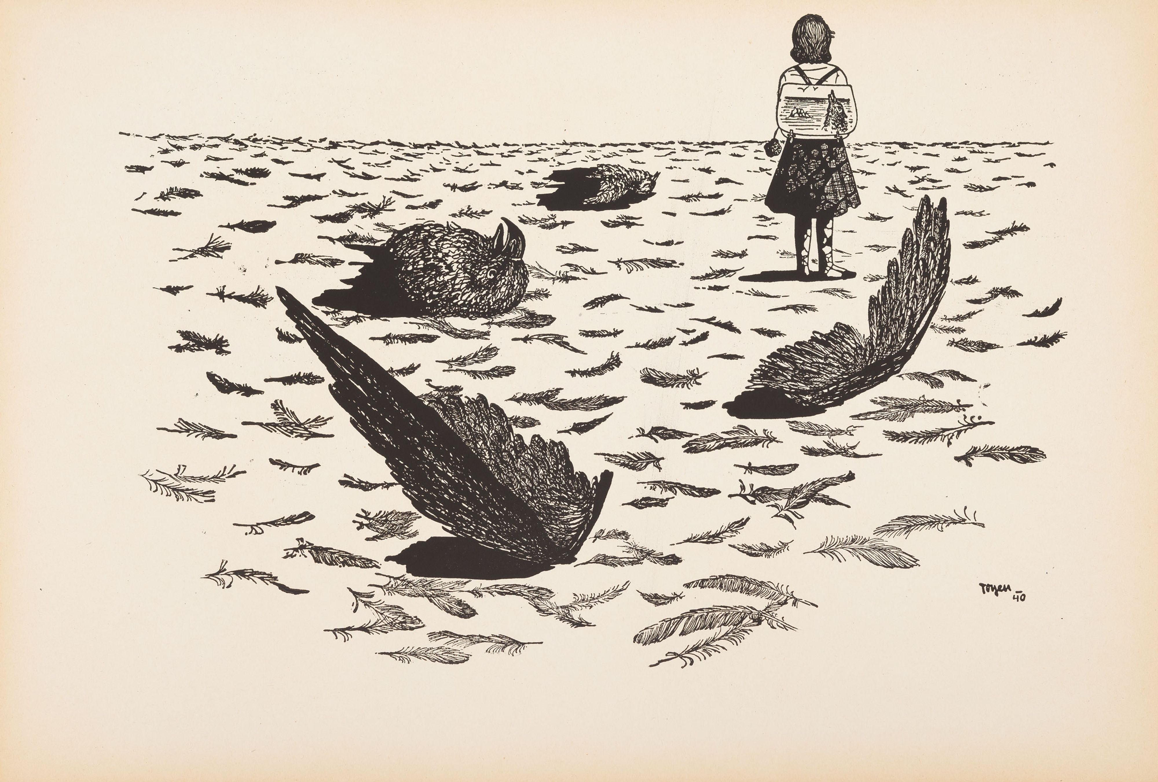 Artwork by Toyen, Shooting Range, Made of Hand-Coloured Zincographs On Paper