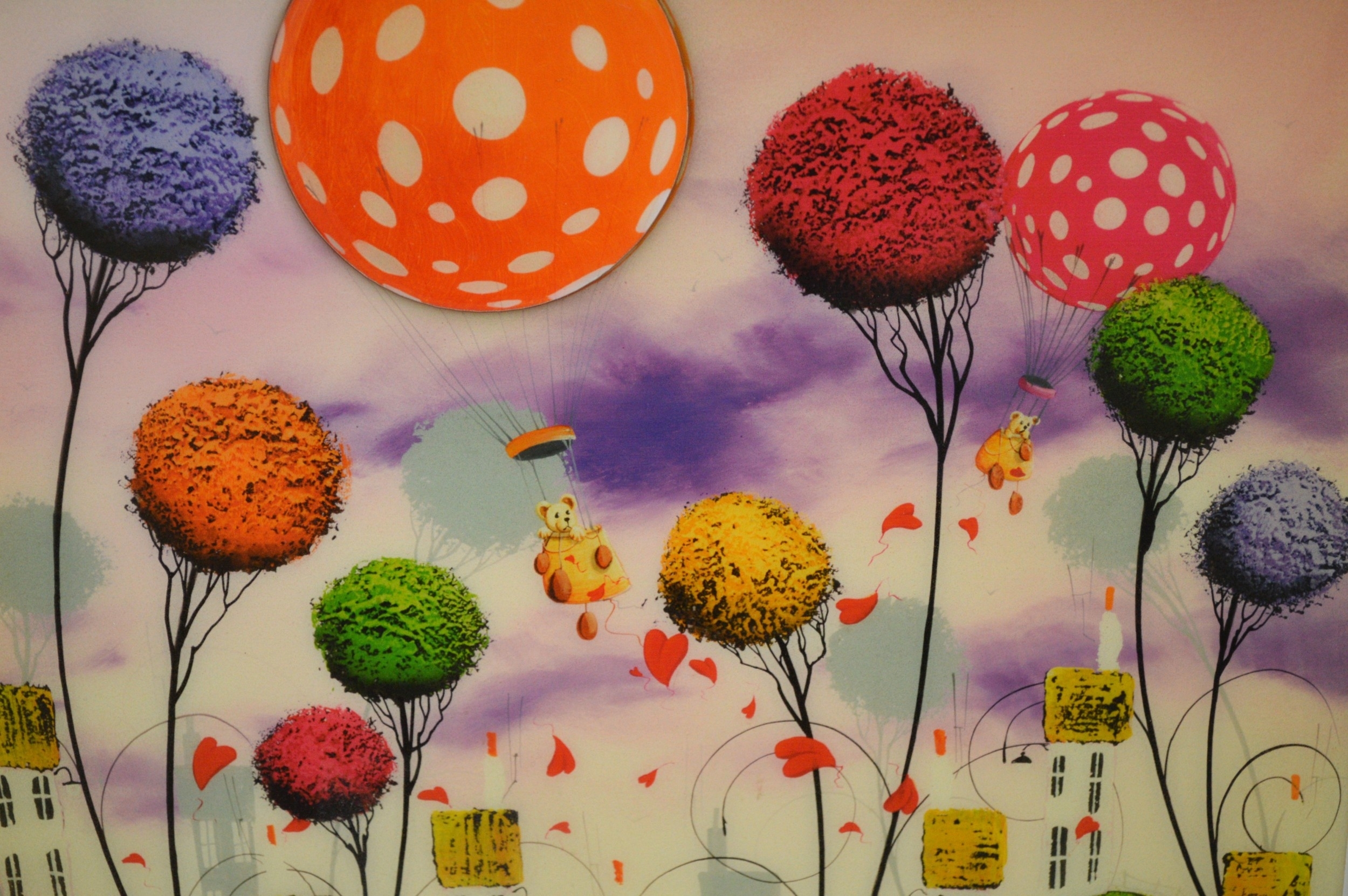 Artwork by Dale Bowen, Bearing Up, Made of Coloured Print