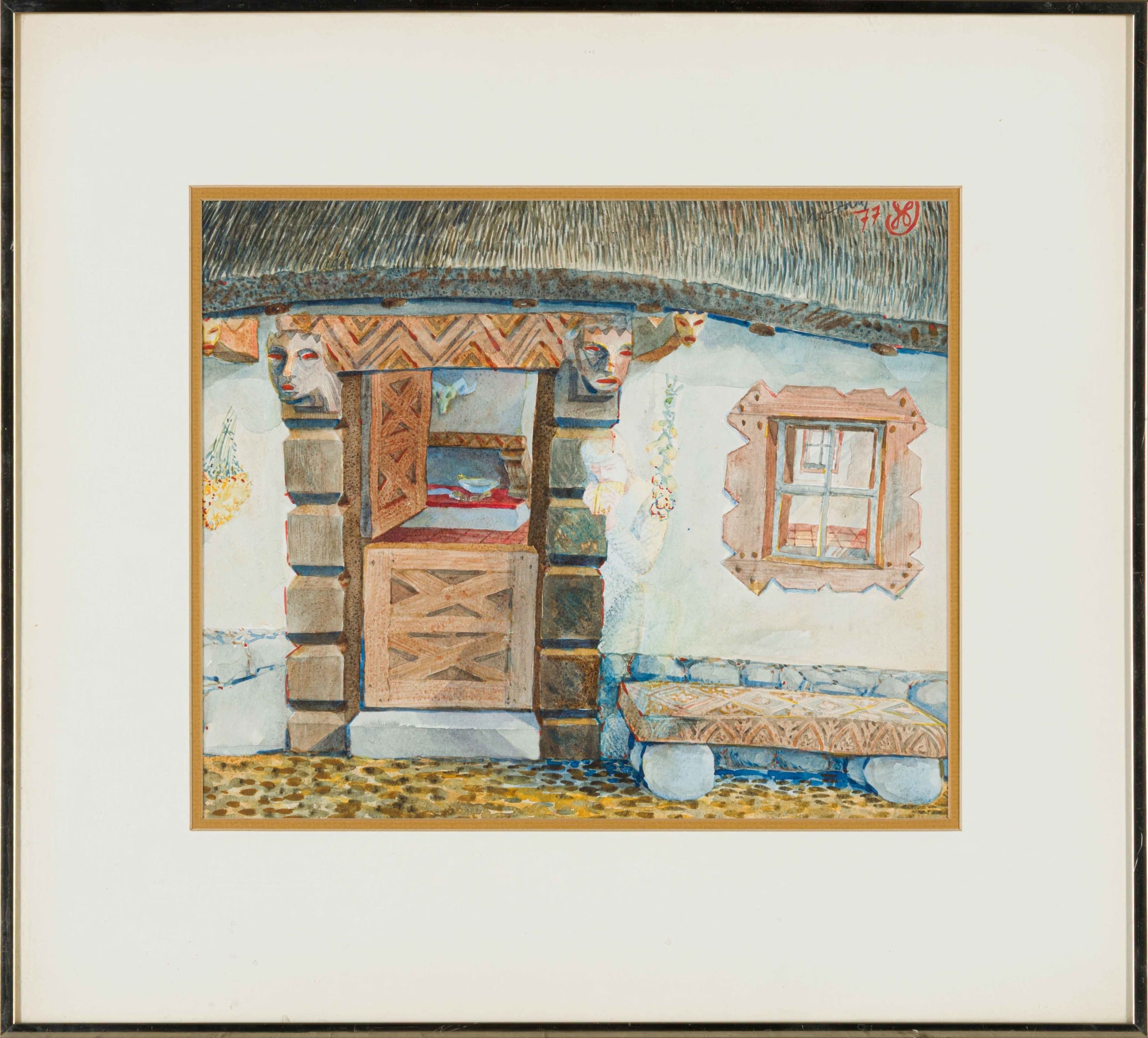 Artwork by Hardy Botha, House Exterior, Made of watercolour on card