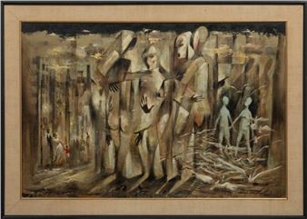 Untitled: Ghostly Figures in an Urban Landscape - Raymond Howell